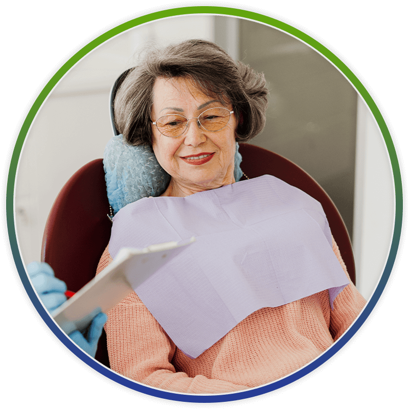 dental implant patient at consultation